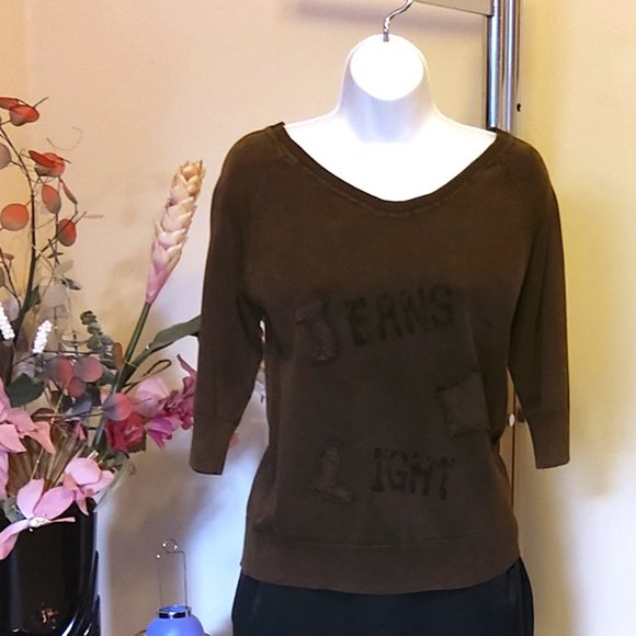 NWT Women’s Dark Brown Lightweight 3/4 Sleeve Knit Cardigan Fall Sweater 6 8 - Picture 1 of 8